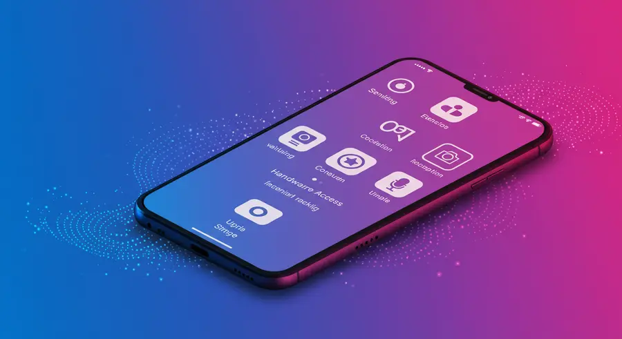 Futuristic PWA with AI and Hardware Access Banner